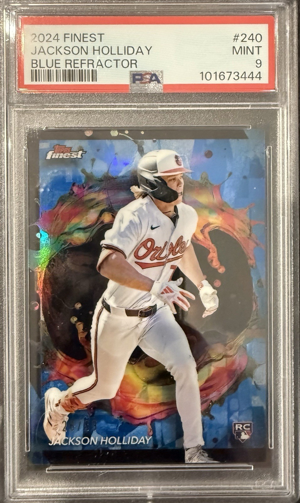 2024 Topps Finest - Rare Jackson Holliday #240 Blue Refractor /99 (RC)