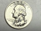 1941 satiny white BU WASHINGTON silver U.S. quarter dollar. #kg8