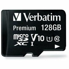 Verbatim 128GB Premium microSDXC Memory Card with Adapter, UHS-I 44085