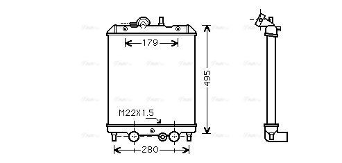 PO2002 AVA Radiator FIT PIAGGIO PORTER (1993) 1.4