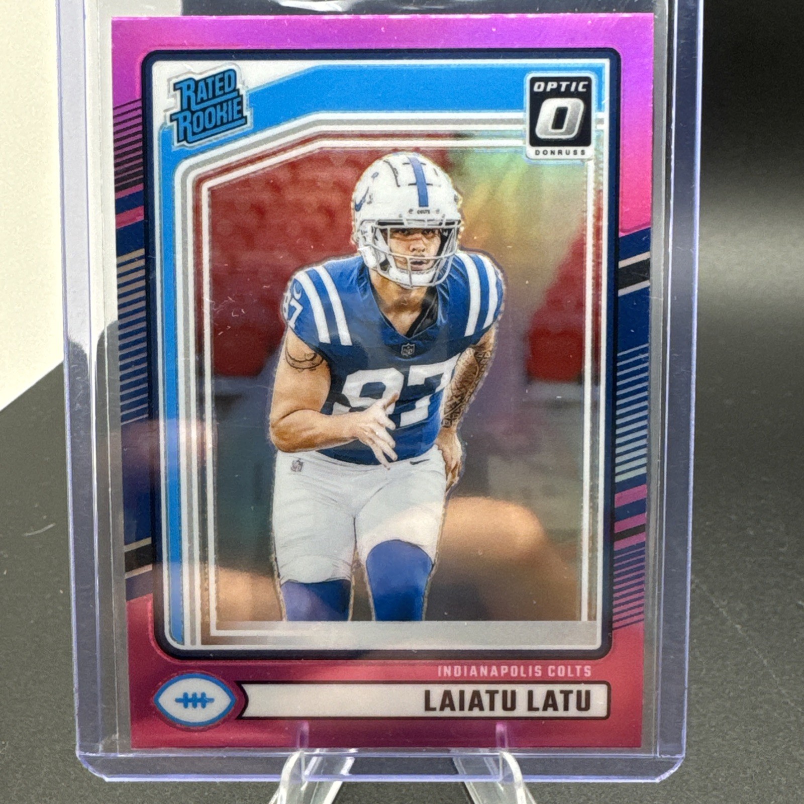2024 Panini Donruss - Rated Rookie Laiatu Latu #311 Optic Preview Pink Prizm...