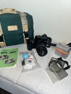 Canon EOS Rebel X S 35mm SLR Film Camera with 28-80 mm Lens PLUS Bag+accessories