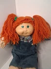 ​Vintage 1985 Cabbage Patch Kids Doll Coleco Red Hair Green Eyes Blue Signature