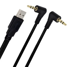 USB to 3.5mm Jack Aux Male Level 3 4 Section Audio Charging Cable Adapter