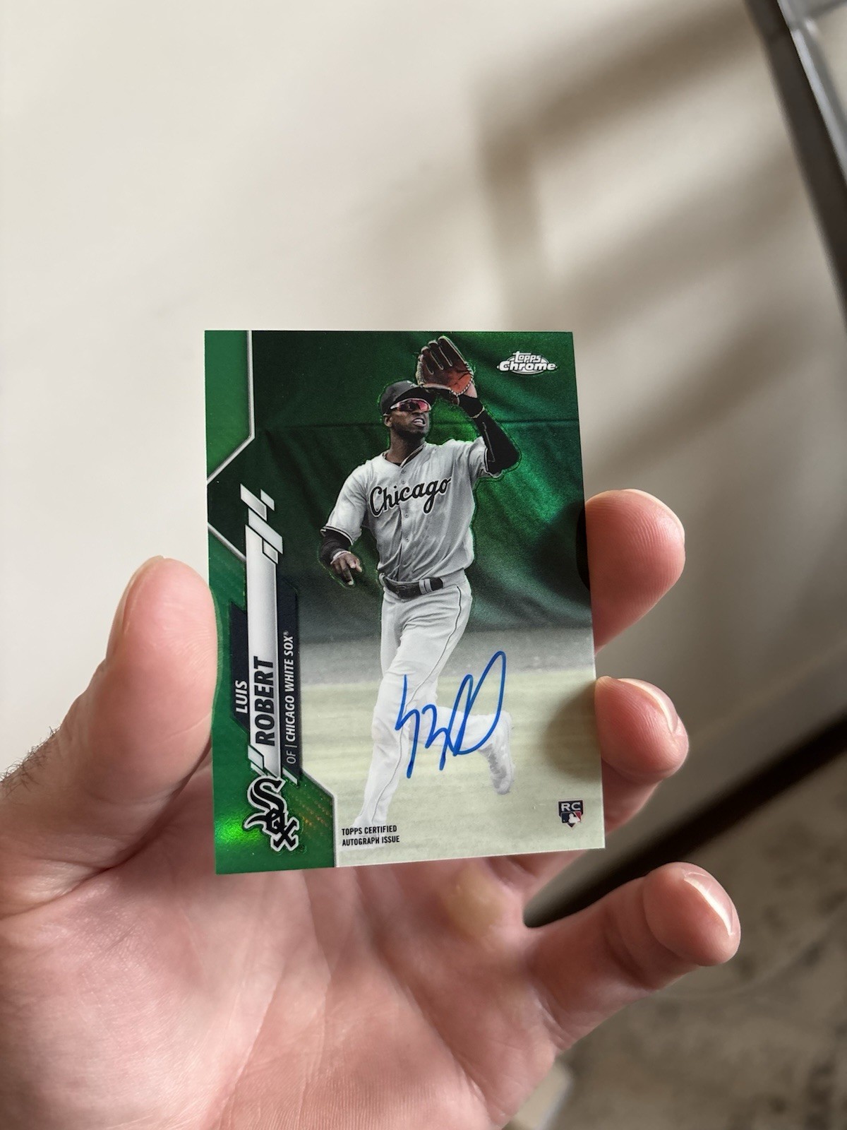 Luis Robert 2020 Topps Chrome RC Green Refractor Auto /99