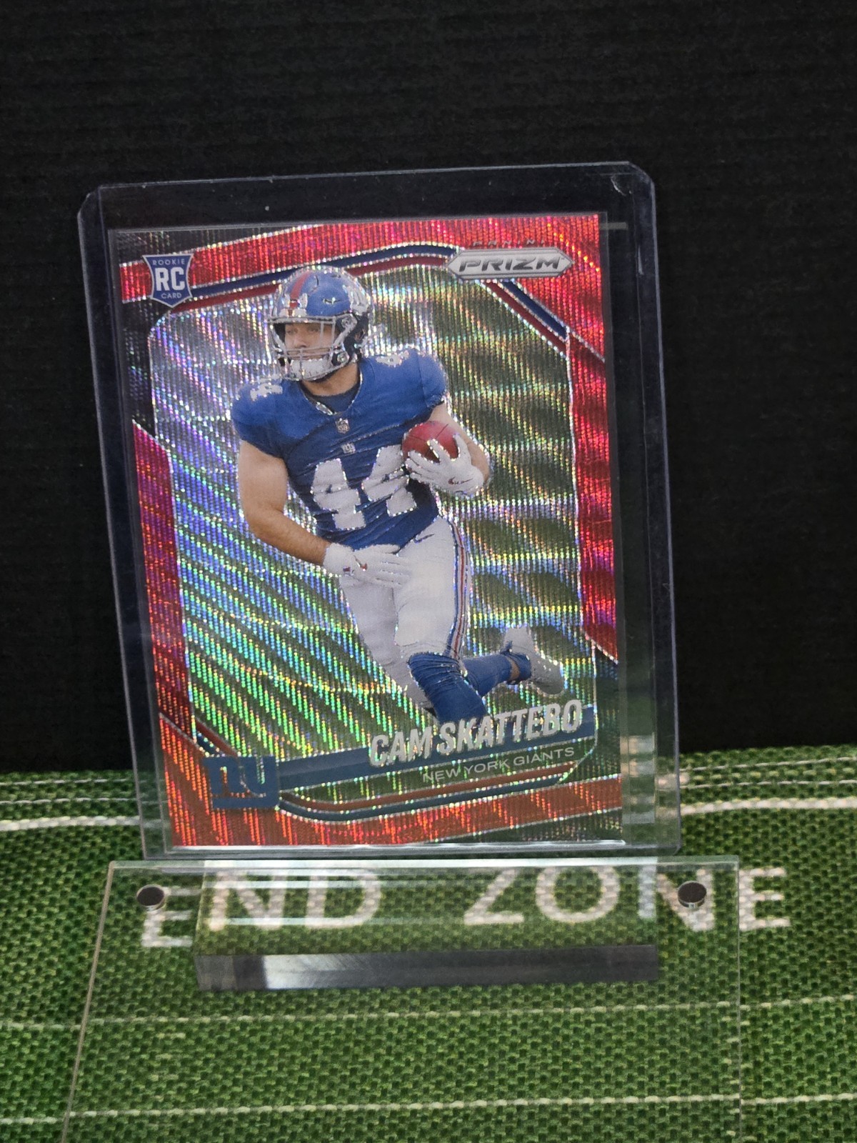 2025 Panini Prizm - Cam Skattebo #363 Red Wave Prizm /149 (RC)