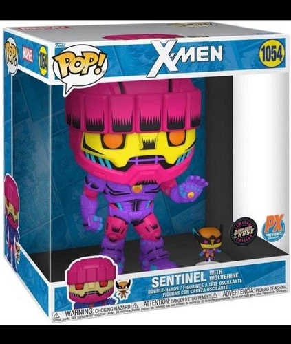 Funko Pop! Jumbo Marvel: X-Men - Sentinel with Wolverine Exclusive CHASE