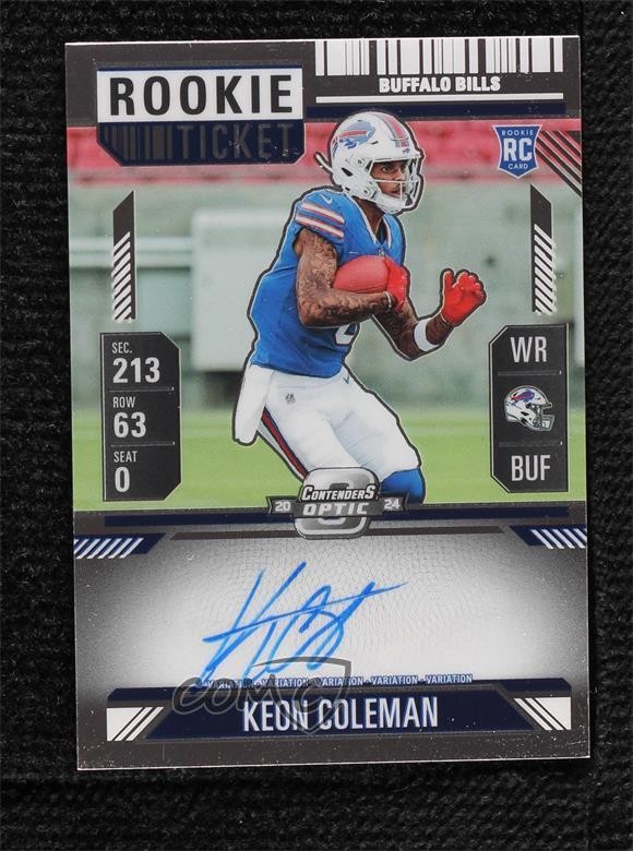 2024 Contenders Optic Ticket RPS Variation Keon Coleman #117 Rookie Auto RC 10yl