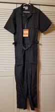 NEW Vintage Toppmaster USA Coveralls XL Tall Gray Belted Short Sleeve Jumpsuit