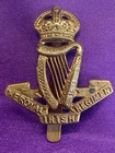 Genuine KC WW1 The Royal Irish Regiment GM Cap Badge w/slider & strengtheners