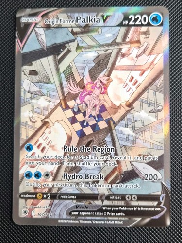 Origin Forme Palkia V (Alternate Full Art) 167/189  Astral Radiance Pokemon Card