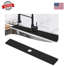 Faucet Mat for Kitchen Sink Cuttable, 29 Inch Extra Long Sink Splash Guard Be...