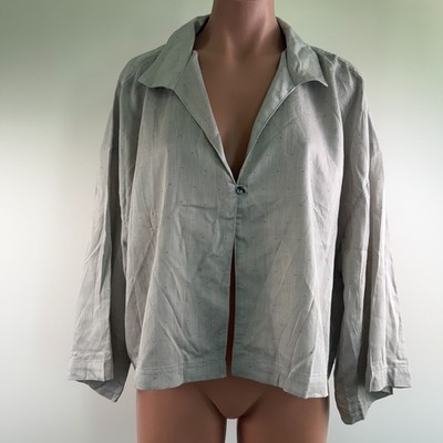 Victoria's Secret Cotton Modal 3/4 Sleeve V-Neck PJ Top  Stone Gray Size XXL NWT