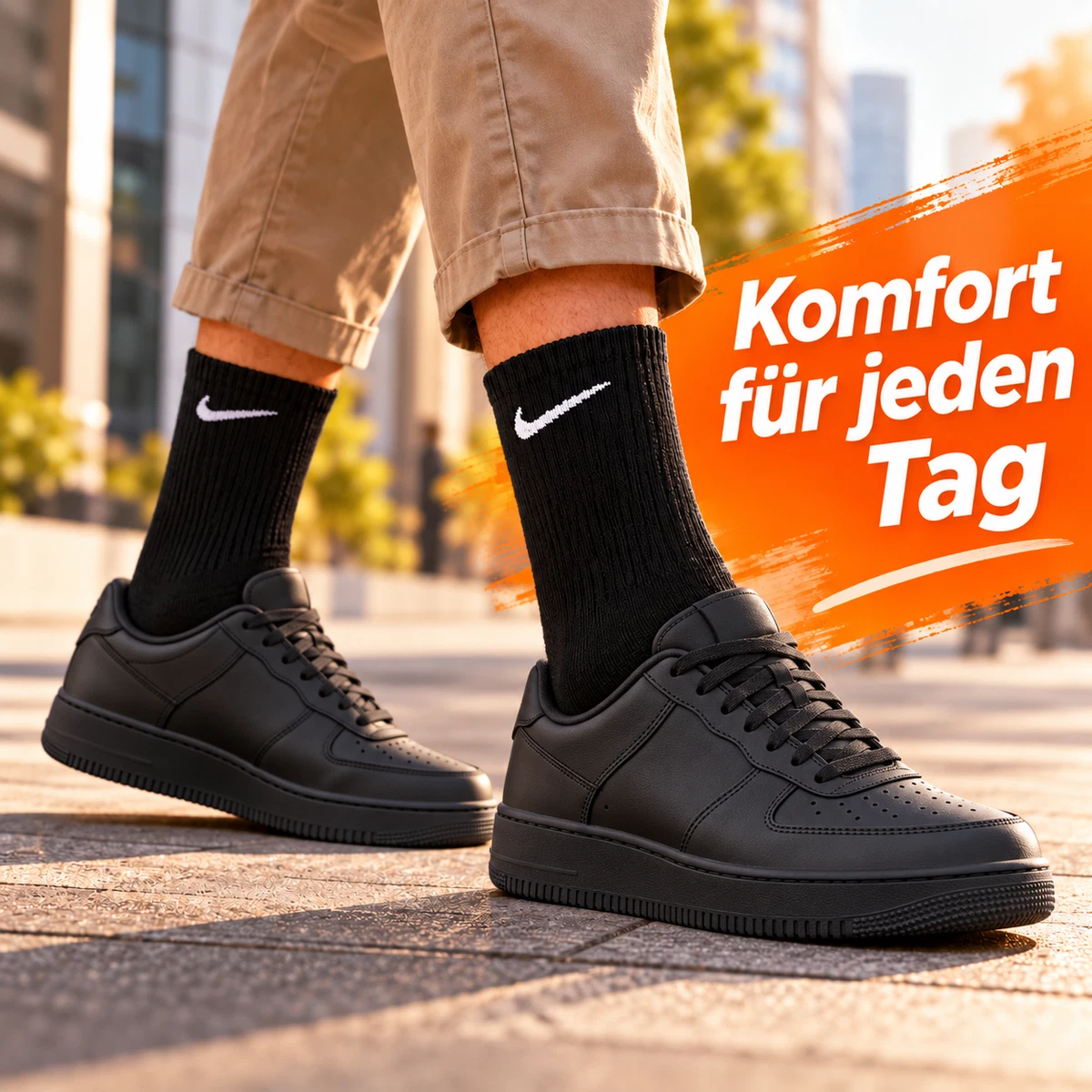 NIKE 9 Paar Everyday Lightweight Crew SX7676 Tennis Socken Farbe:Schwarz