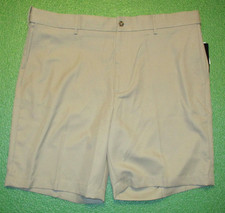 PGA Tour Men's Chino Shorts, Beige, Expandable Waist, Size 40, NEW, Reg 60