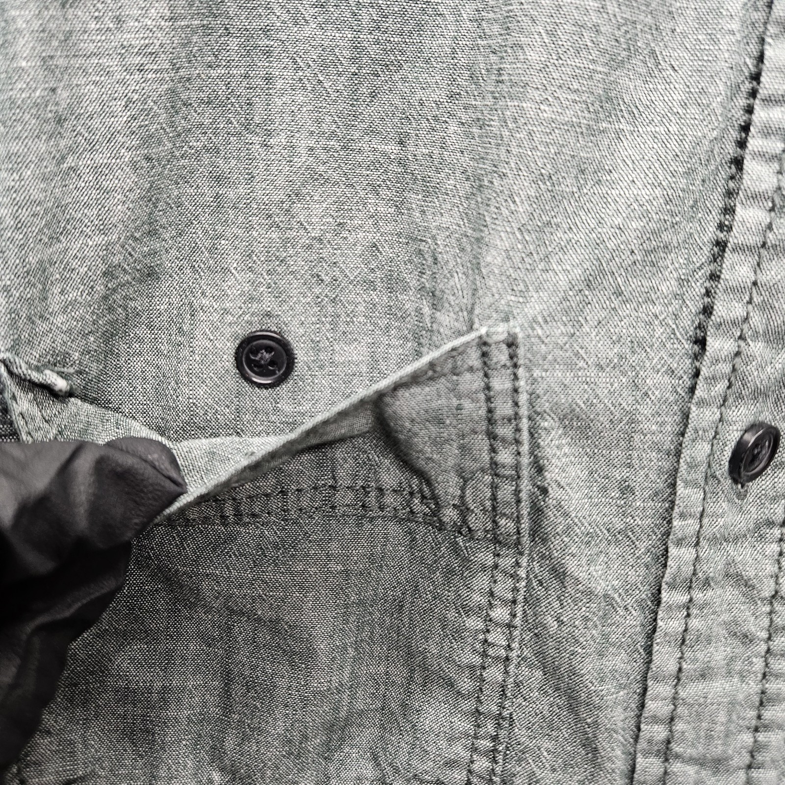 U.S. Polo Assn. Camicia verde uomo taglia S con bottoni manica lunga slim fit logo pony.