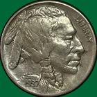 1937-S Buffalo Nickel Almost Uncirculated AU Coin #36463