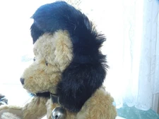 REAL FULL RABBIT FUR EARMUFFS FLUFFY WARM WINTER HEAD COVERING BLACK HEADBAND