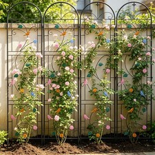 2X Large Metal Garden Trellis Climbing Plants Beautiful Retro Fence Wall Trellis