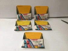 5 Boxes Double Cola Soda Free Promo Crayola Crayons Giveaways with Purchase, NOS