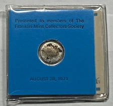 August 28, 1971 NASA Apollo 14 Moon Mission Silver, w/COA