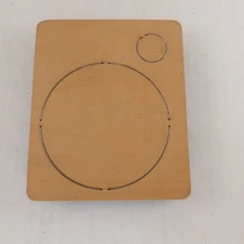 Circles 4" & 1" Shapes Ellison Educational Equip Accucut Wood Dies 6"x5" 