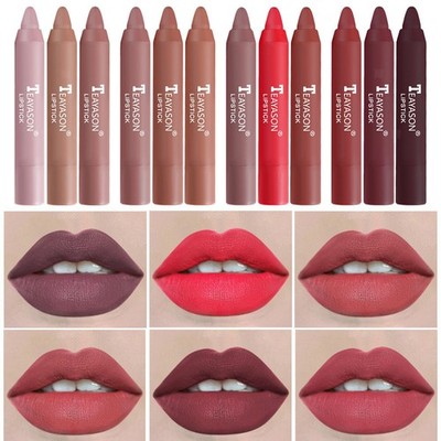 3-teiliges mattes Lippenstift-Set, modisch, wasserdicht, langlebig, glatt,