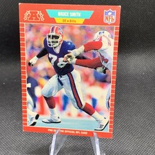 Bruce Smith 1989 Pro Set Football Card #28 Buffalo Bills