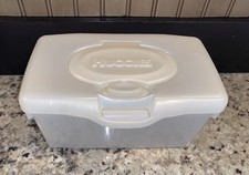 Huggies Baby Wipes EMPTY Container Box White With Pop-Up Top Refillable