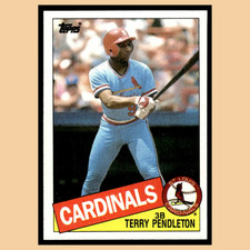 Terry Pendleton Rookie #346 1985 Topps St. Louis Cardinals Baseball Card MLB NM. rookie card picture