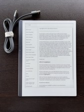 reMarkable 2 Paper Tablet Only - Gray RM110, Bundle w/ Genuine Charging Cable