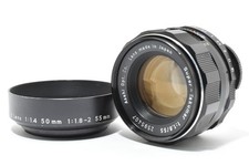 Asahi Pentax Super-Takumar Camera Lens 55mm f1.8 w/Hood Direct from Japan 961