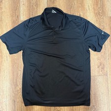 Nike Golf Polo Black Dri-FIT Micro Pique 2.0 Polo Shirt Mens XL Stretch