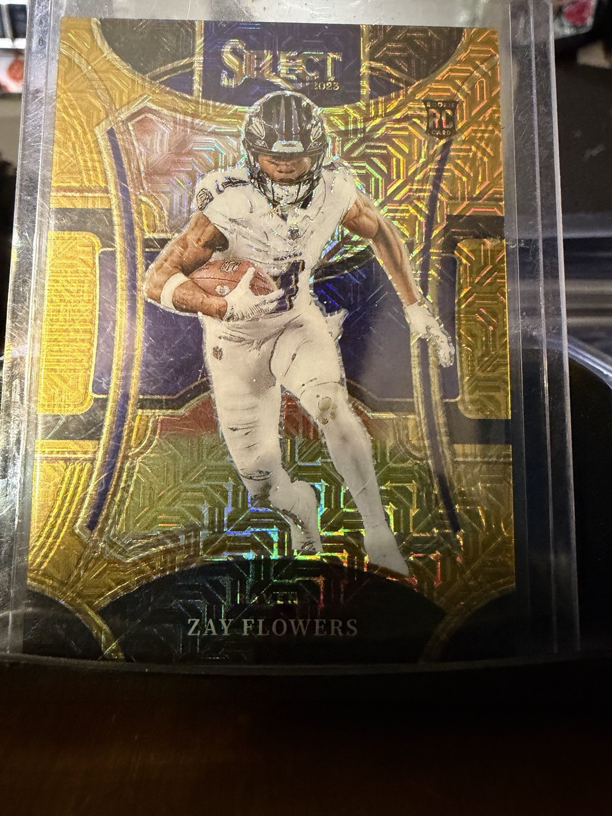 2023 Panini Select - Zay Flowers Suite Level #408 (RC) Rookie - Gold Mojo 5/10