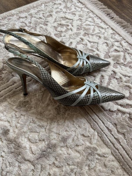 Women Dolce & Gabbana Heels Green Leather 37.5