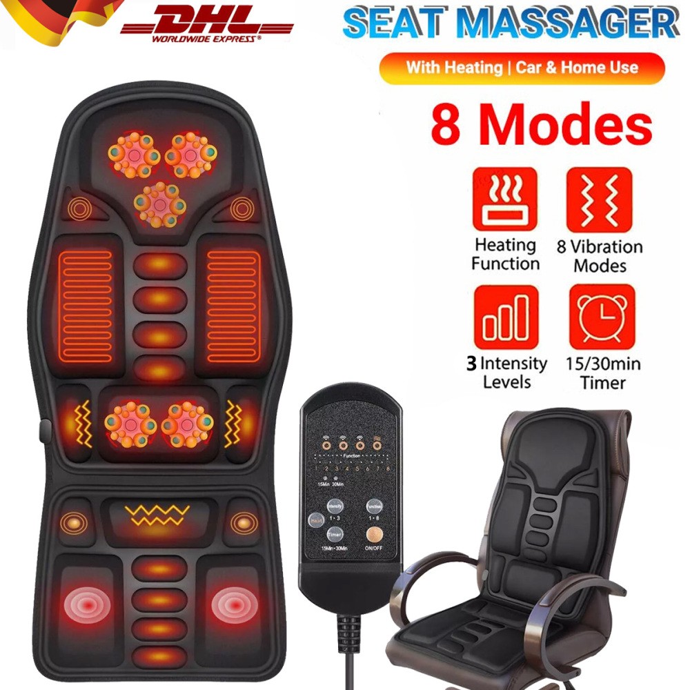 Ganzkörper Massagekissen Auflage Shiatsu Nacken Rücken Sitzauflage Massagematte