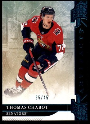 2019-20 Upper Deck Artifacts #4 Thomas Chabot #/45 Aqua