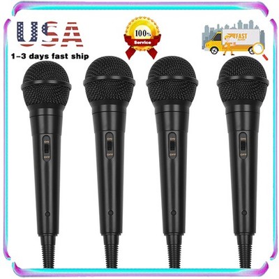 4X Professional Wired Dynamic Vocal Studio Microphone HandHeld Mic with XLR 3Pin