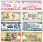 Vietnam 500-10000 Dong 4 Pieces Set, 1988-2020, UNC X 10 PCS