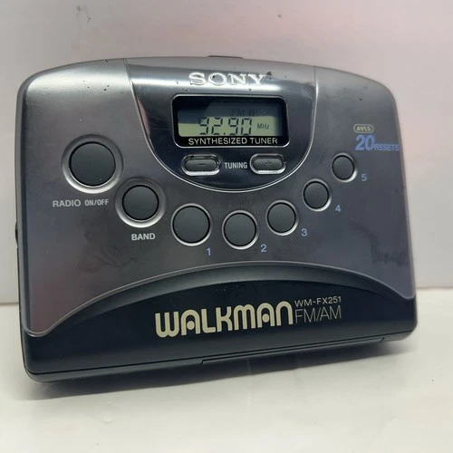Sony Walkman WM-FX251 AM/FM Cassette Player *New Belt* *Works* *Cleaned*