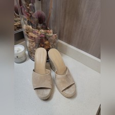 Veronica Beard Dali Tan Cork Wedges 8 M