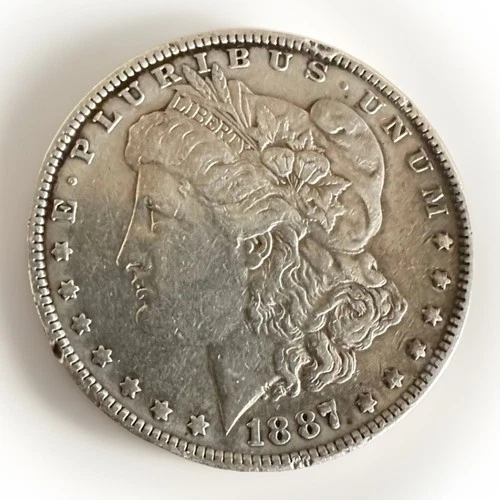 1887 Morgan Dollar Extremely Fine 90% Silver $1 US Coin Collectible