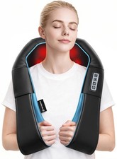 Mo Cuishle Shiatsu Neck and Shoulder Massager with Heat 4 Piece Set, Blue