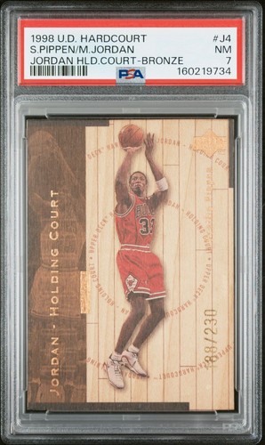 Michael Jordan, Scottie Pippen [Bronze] #J4 1998 Upper Deck Hardcourt Jordan Holding Court card