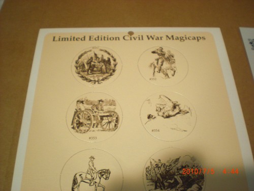 CIVIL WAR NEWS COMPLETE SET MAGIC CAPS ON ORIGINAL CARD - Picture 4 of 7