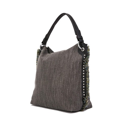 BOLSO DE MANO ROCKTHOSECURVES MUJER TEXTURIZADO CON BORDE DE FLECOS - Imagen 6 de 8