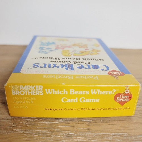Vintage 1983 Care Bears Card Game “Which Bears Where?” Parker Brothers COMPLETE - Picture 3 of 9