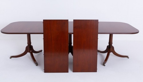 Mahogany Regency Revival 3 Pedestal Dining Table - Picture 8 of 12