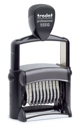 Trodat Professional Numberer Stamp, 10 Digits, Trodat 55510, RED Ink