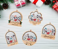 Personalized Married Ornament 2024, First Christmas Married Ornament
